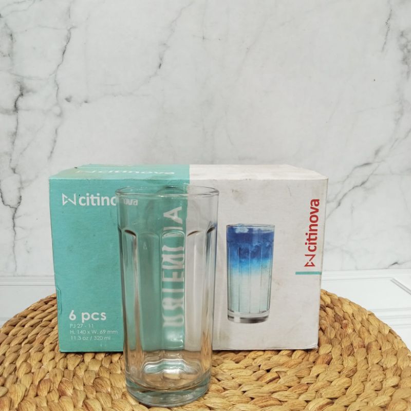 CITINOVA VALENCIA 6 PCS X 320 ML/ GELAS CITINOVA