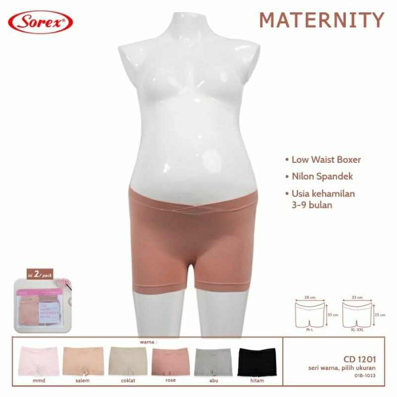 CELANA DALAM WANITA IBU HAMIL CD SOREX 1201 BAHAN RAJUT BOXER SEGIEMPAT