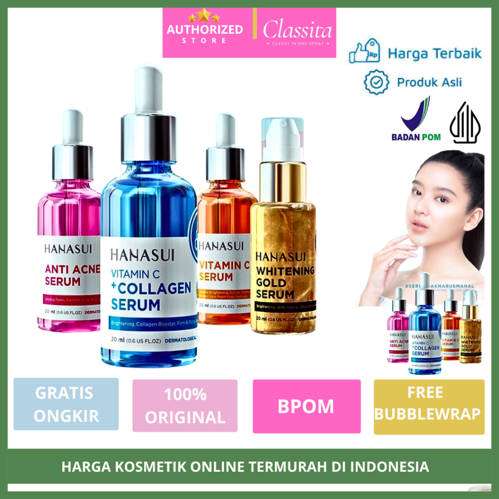 𝐂𝐋𝐀𝐒𝐒𝐈𝐓𝐀.𝐈𝐃 - Hanasui Serum Glowing Bpom | Hanasui Serum | Serum Hanasui Mencerahkan Wajah ORIGINAL 