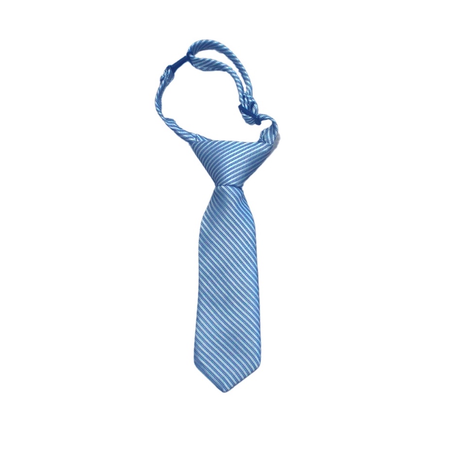 Super Stok ⚡️ LittleFresco - Dasi Panjang Anak List Biru Abu Kids Neck Tie List Dusty Blue