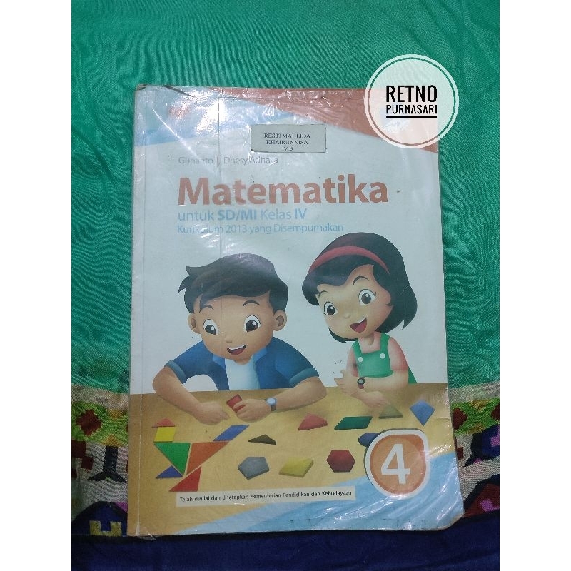 Matematika SD/MI Kelas 4 Kurikulum 2013 - Gunanto & Dhesy Adhalia GAP