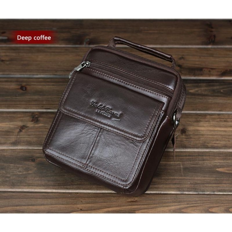 Tas Selempang Mini Kulit Asli Import RZ61768 Sling Bag Kulit Sapi Asli Import Tas Mini Kulit Import 