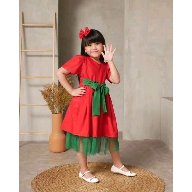 dress natal dress anak kostum natal baju Christmas seragam tari baju family kostum natal couple kelu