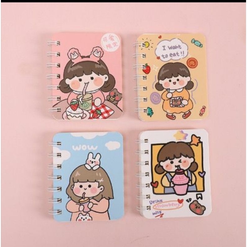 

Catatan Kecil Notebook Ring Motif / Notebook Ring Motif / Buku Catatan Ring / Buku Mini Alat Tulis Portable