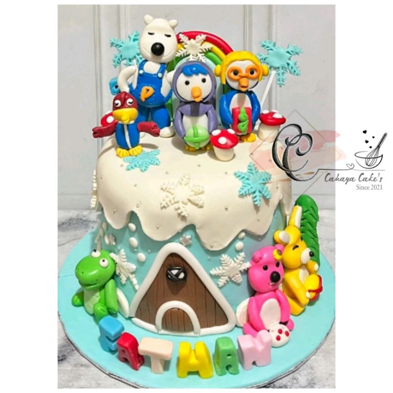 

Kue Ulang Tahun Pororo / Pororo Cake / Kue Ultah Karakter Pororo