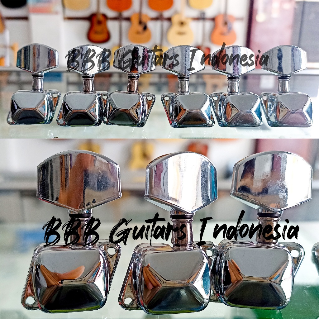 COD Dryer Gitar Satuan Silver Dryer Diecast Dryer Tuning Pegs Gitar Akustik