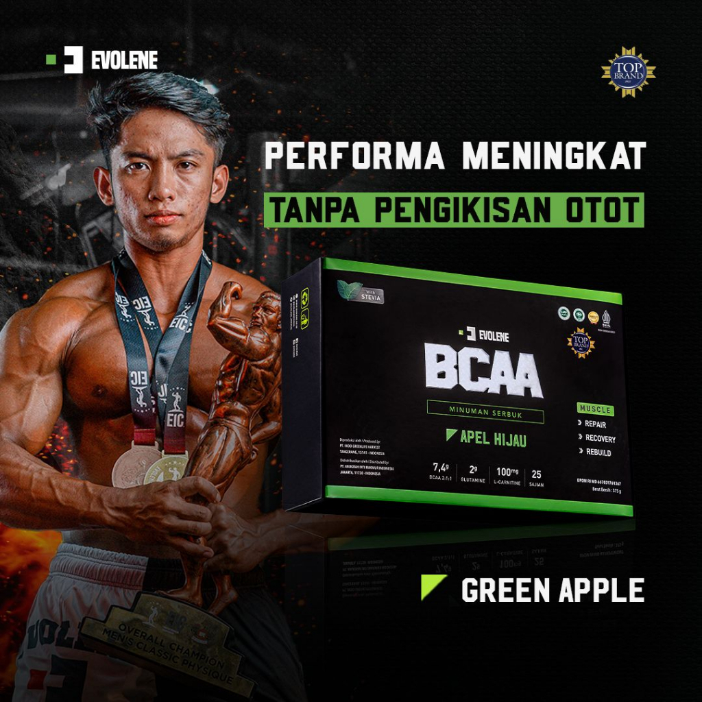 BCAA Evolene 375gram - Suplemen Fitness - Suplemen Workout