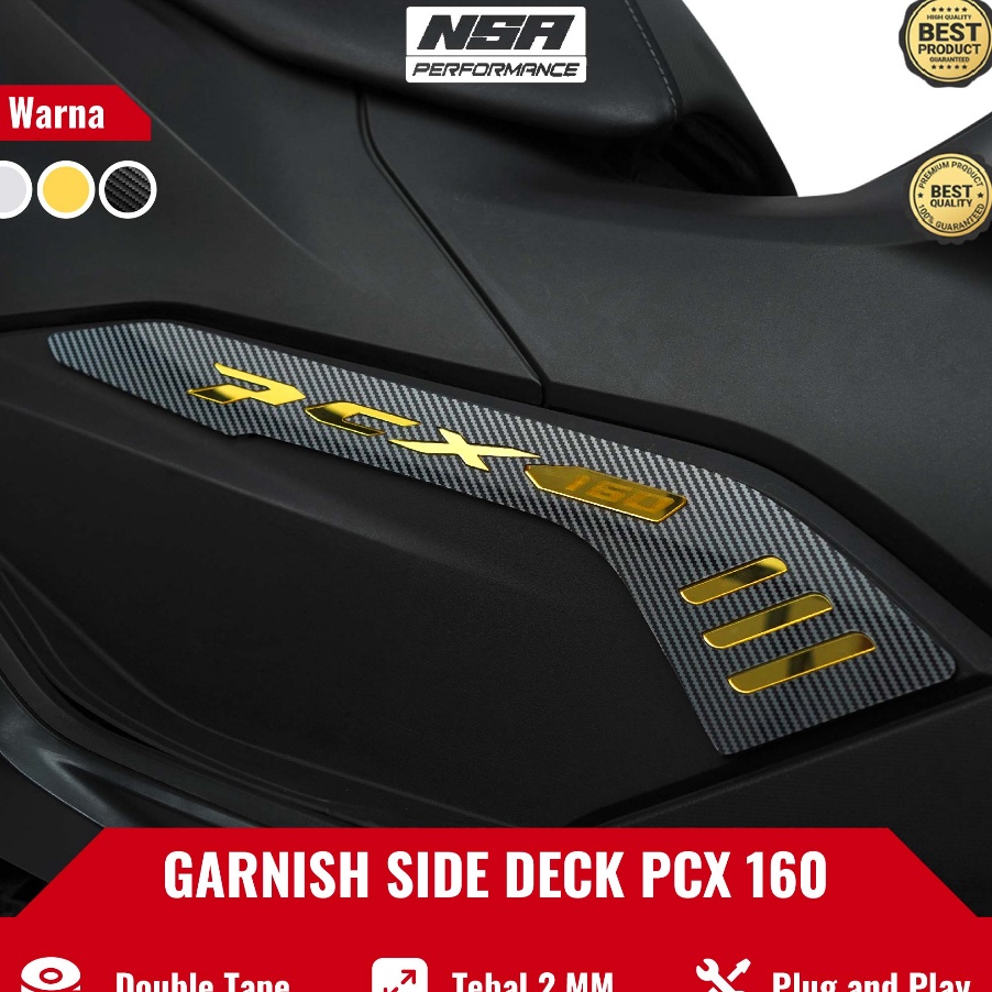 Star Seller, COVER GARNISH SAMPING PCX 160 AKSESORIS MOTOR PCX 160 SIDE DECK PAD PCX 160 AKSESORIS P
