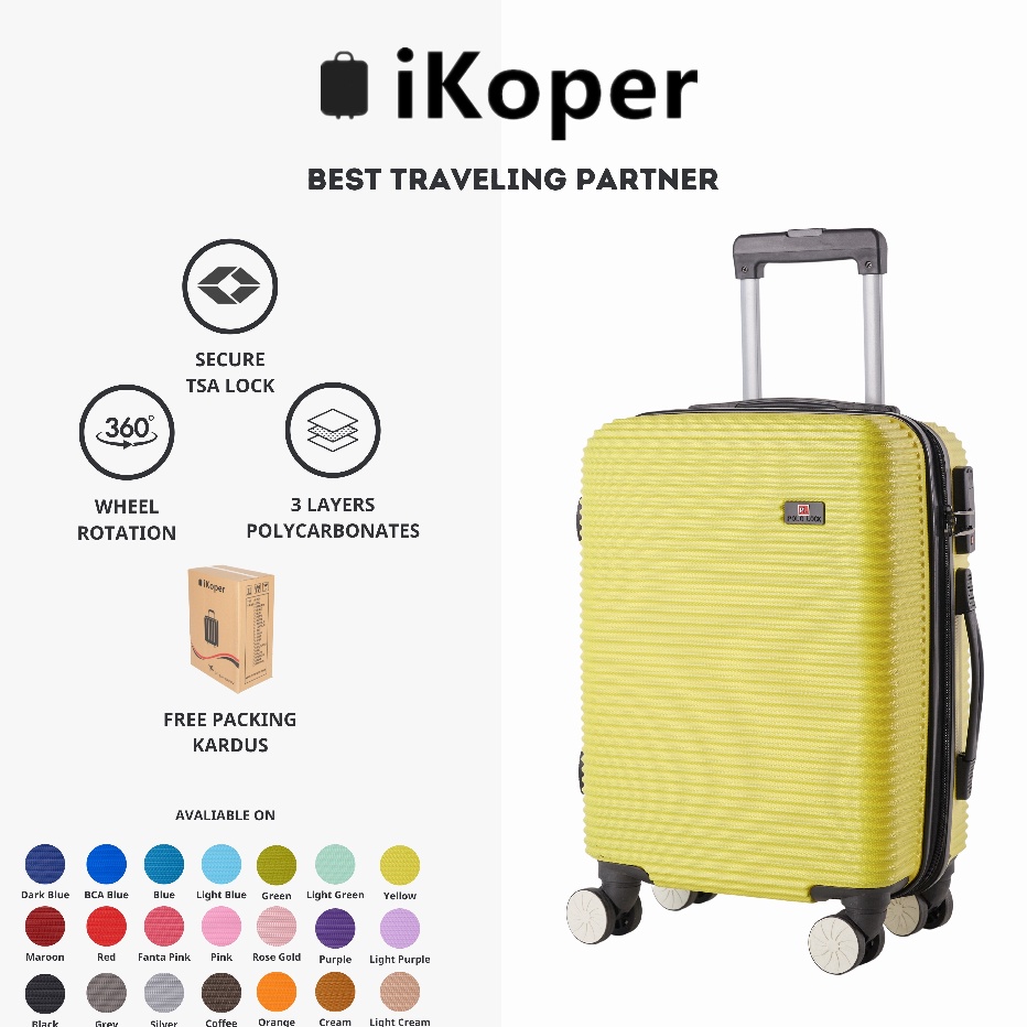 Terlaris Koper 18 Inch Original Polo Cabin Size Koper Import Koper 18 inch Polo LOCK  cabin size - k