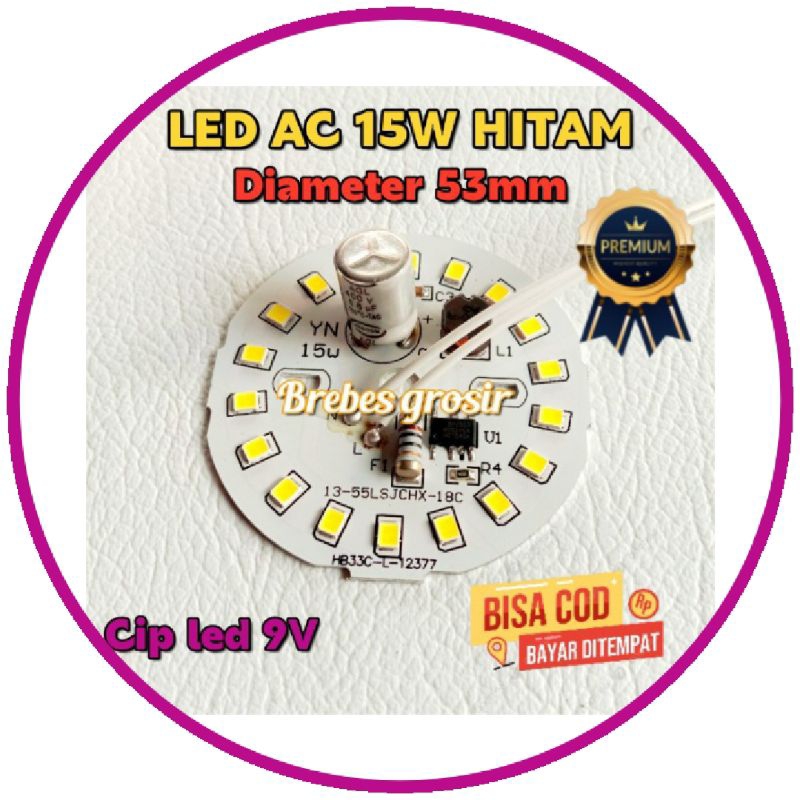 PCB LAMPU LED AC 15W HITAM