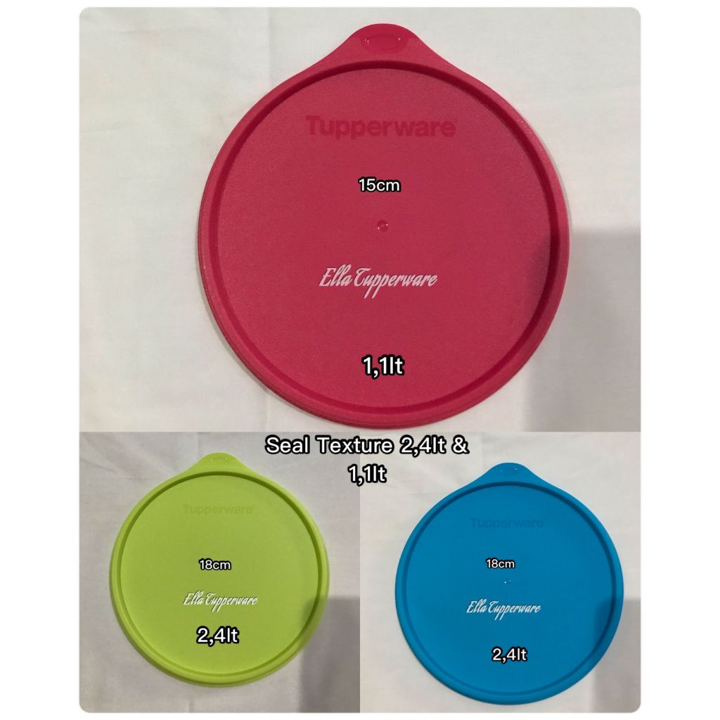 < SEAL > Tutup Saja Texture Canister Wadah [ Ella Tuppy Tuperware ]