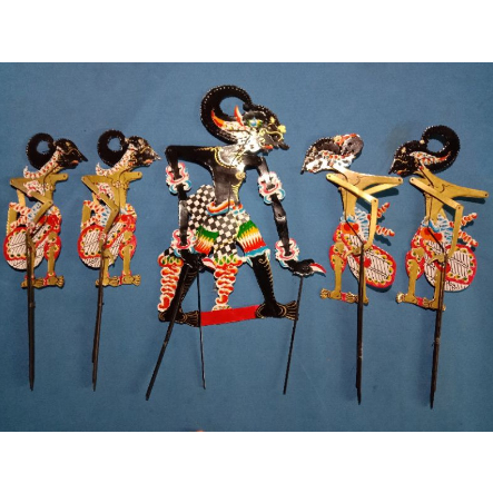 Sale Satu Set Wayang Pandawa Lima, wayang kulit kertas, wayang mainan