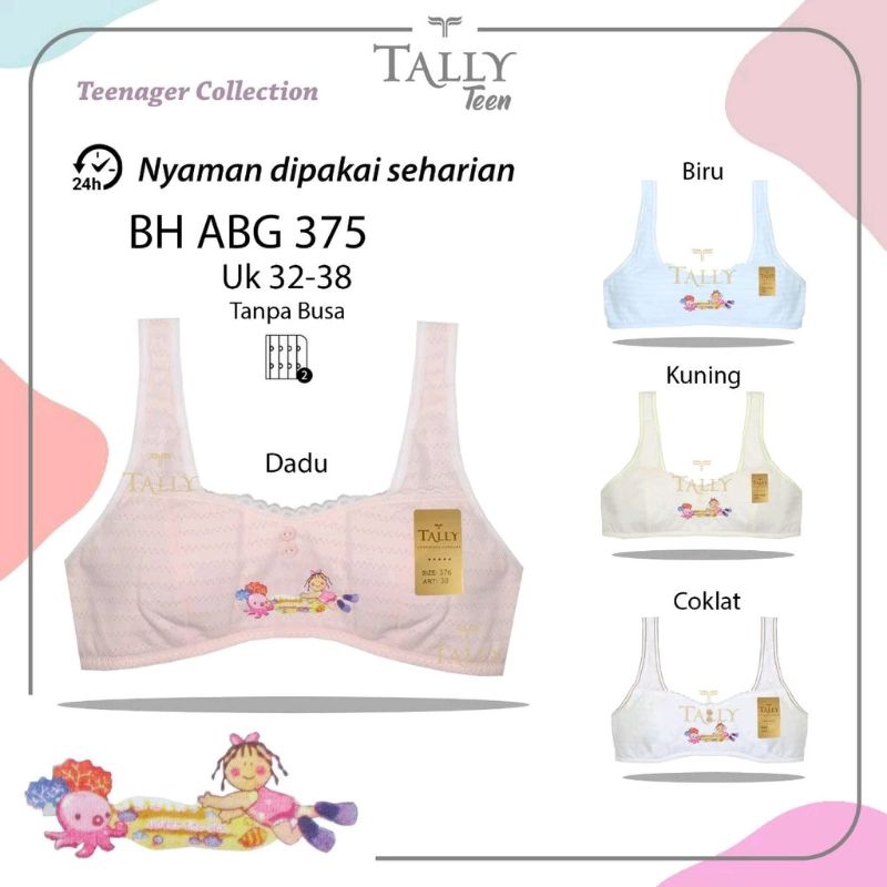 Tally BRA BH REMAJA ABG 375 I SIZE 32-38 I BUSA TIPIS I TANPA KAWAT