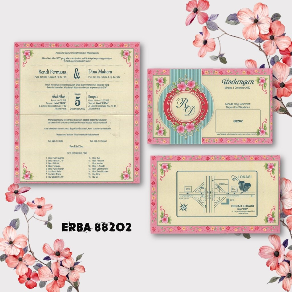 ERBA 88202 Blangko Undangan Pernikahan