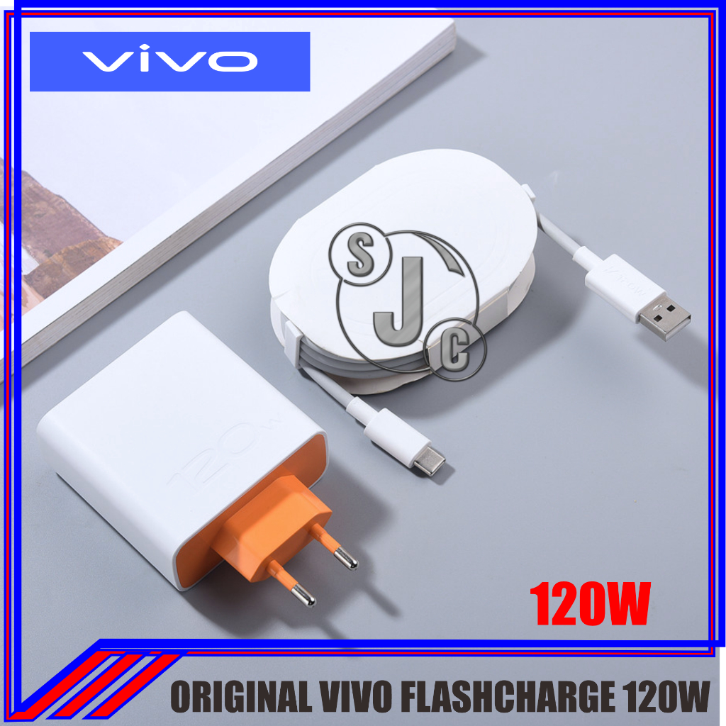 CHARGER VIVO IQOO 11 Z7 Z7X ORIGINAL FLASH CHARGE TYPE C 120 WATT