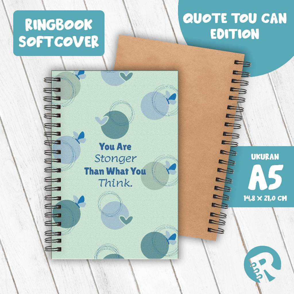 

Ringbook Softcover A5 Buku Catatan Garis/Polos Tema Quote You Can