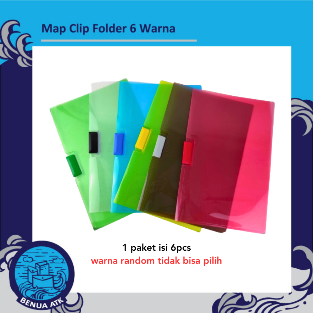 

Dataflex Map Plastik Clip Folder Folio / F4 (isi 6 pcs) - DF-331