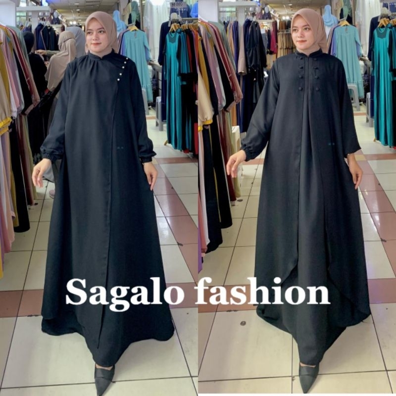 Gamis polos gamis polos hitam gamis crepe gamis premium