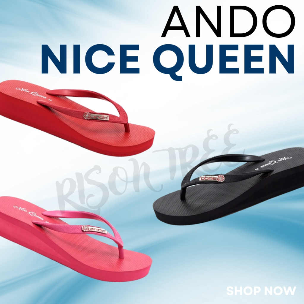 Queen Nice Queen Sandal Jepit Wanita Ando Sandal Wanita Enak sandal wedges Sandal Ando Wanita Sandal