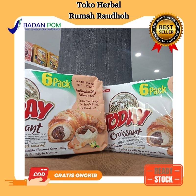 

ELVAN TODAY CROISSANT CHOCO HAZEL & VANILLA- ROTI KHAS ARAB 1 PACK 6PCS