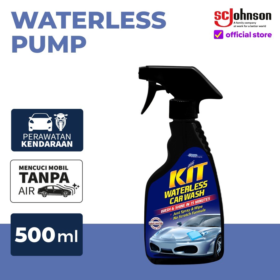 KIT Waterless Pump Car Wash 500mL Cairan Semprot Pembersih Body Mobil Sepeda Motor Anti Lecet Baret 