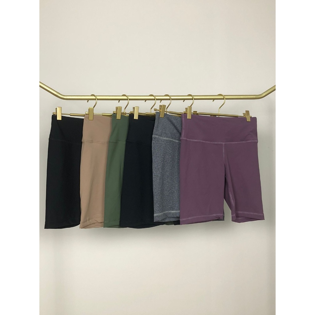 [Minne] Legging Pendek Olahraga Wanita Degree Bahan Lembut