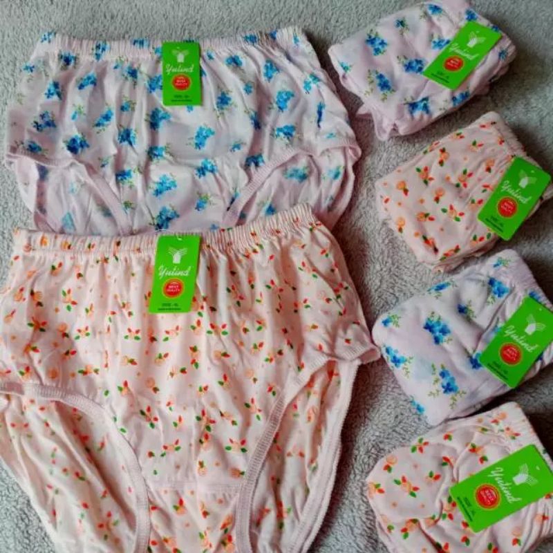 Paket Hemat 6 Pcs Celana Dalam Wanita Yutind Motif / Celana Dalam Perempuan Yutin / Celana Dalam Cew