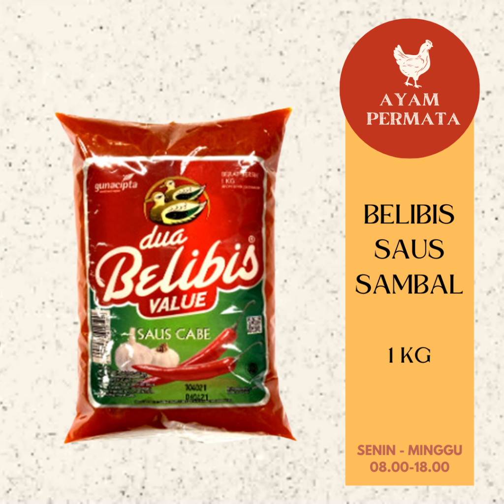 

Saus Sambal Belibis Botol 340gr Pouch 1kg Sauce Sambel Cabe Pedas