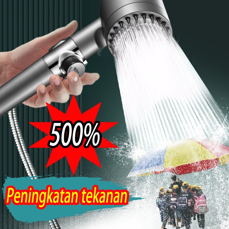 Kepala Shower Kamar Mandi  3 Mode Semburan Air Shower Mini Aerator Turbo/Supercharging yang kuat Sho