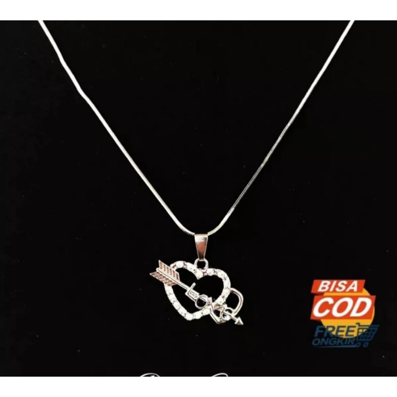 Kalung Liontin Love Kunci Titanium // Kalung liontin dg_ratujaya