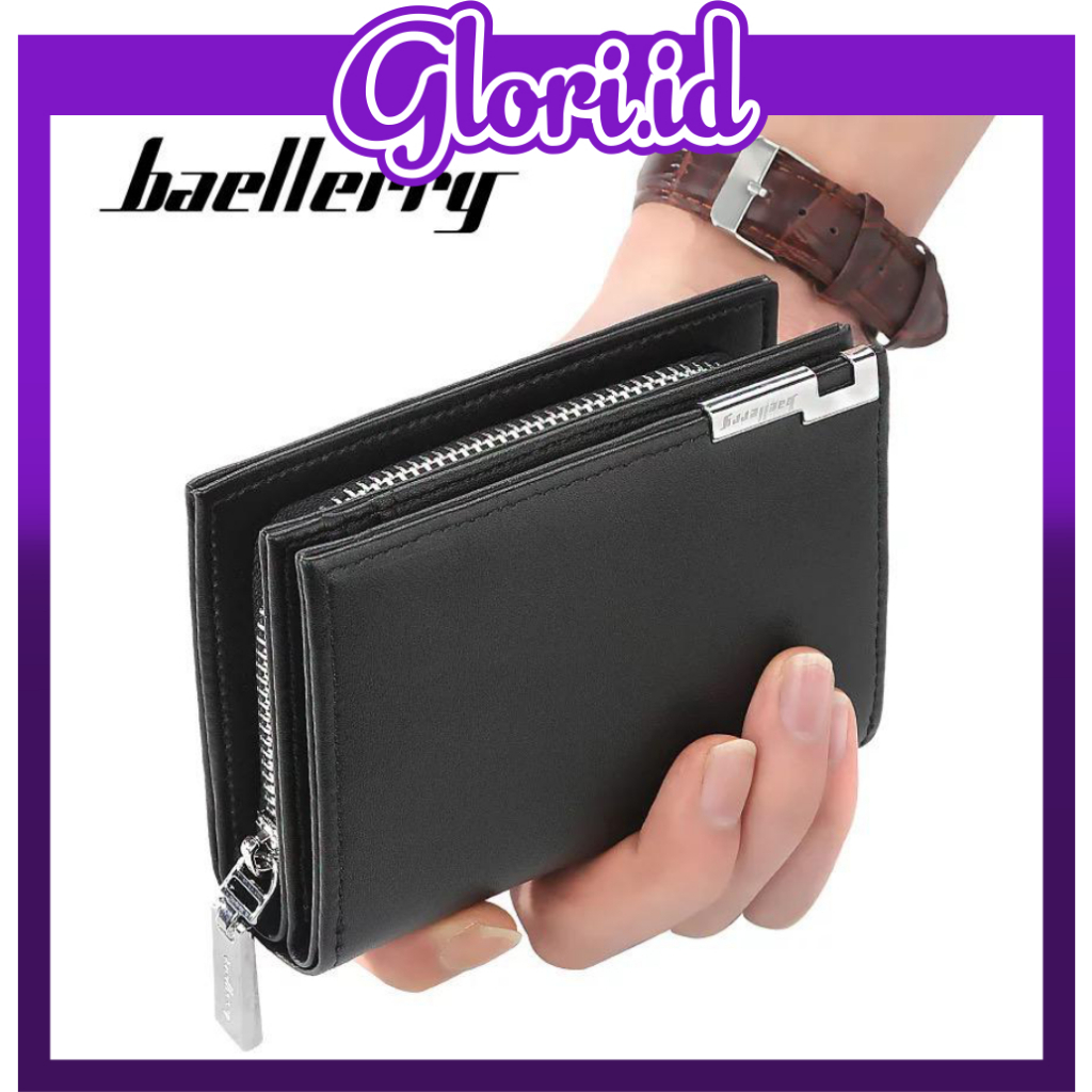 GLORI.ID D025 Dompet Lipat Baellery Wanita Pria Kulit Panjang Fashion Murah Kartu Import