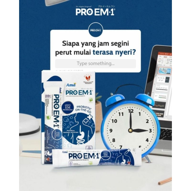 PRO EM 1 PROBIOTIK ORIGINAL OBAT PENCERNAAN MAAG/LAMBUNG UNTUK BAYI SAMPAI LANSIA  PRO EM 1 1BOX (14