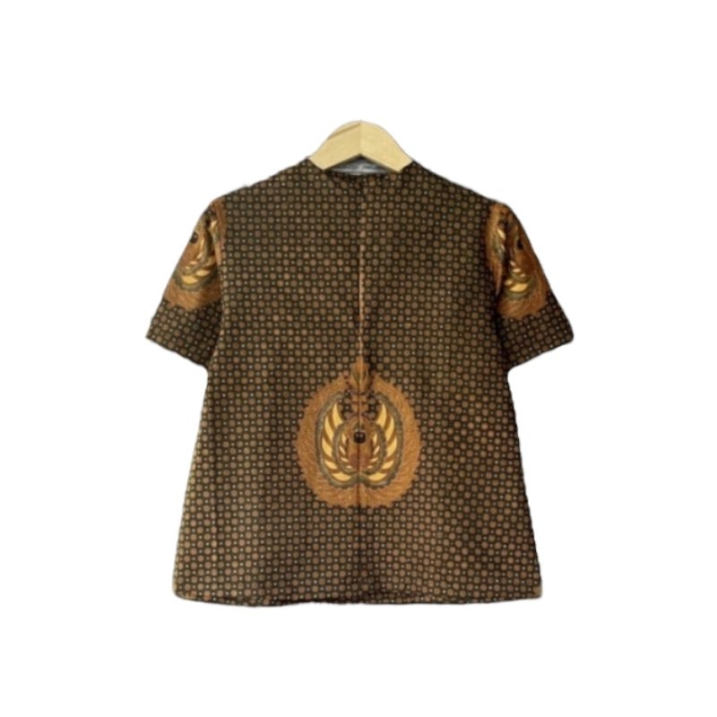 Atasan Batik Wanita Blus Sogan Garuda Blouse Batik Kuliah Batik Kerja Kantoran Batik Modern