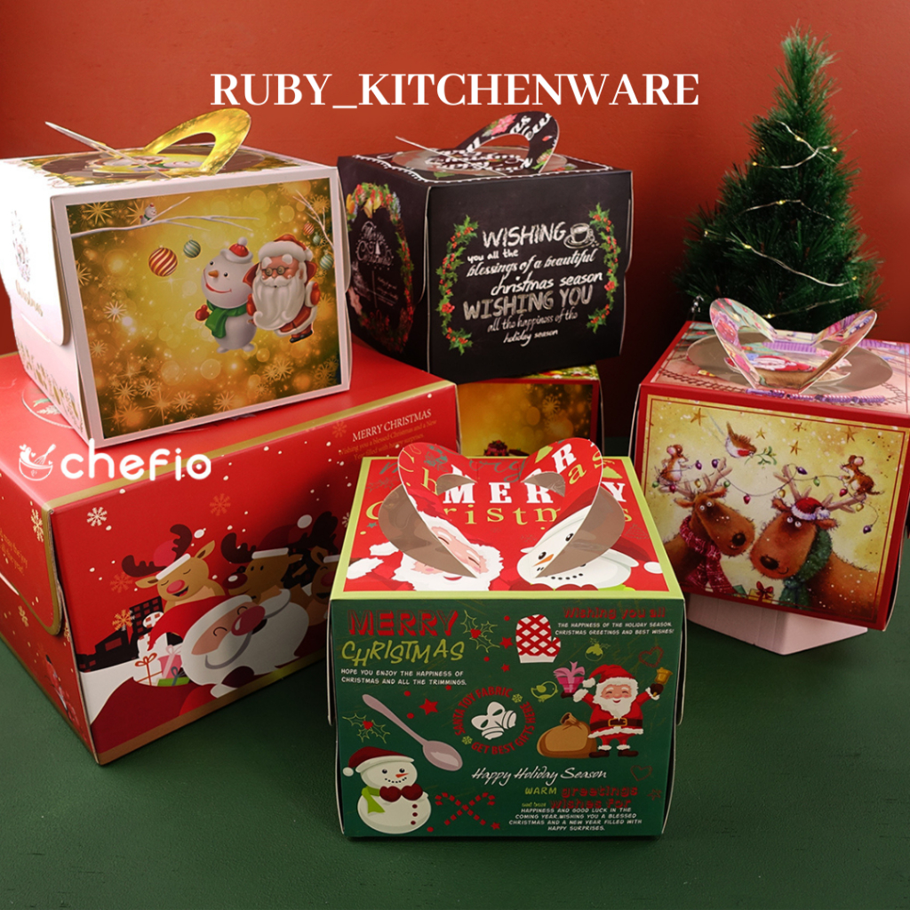

Kotak Kue Kertas Natal Lebaran Imlek Holiday Season Paper Cake Box