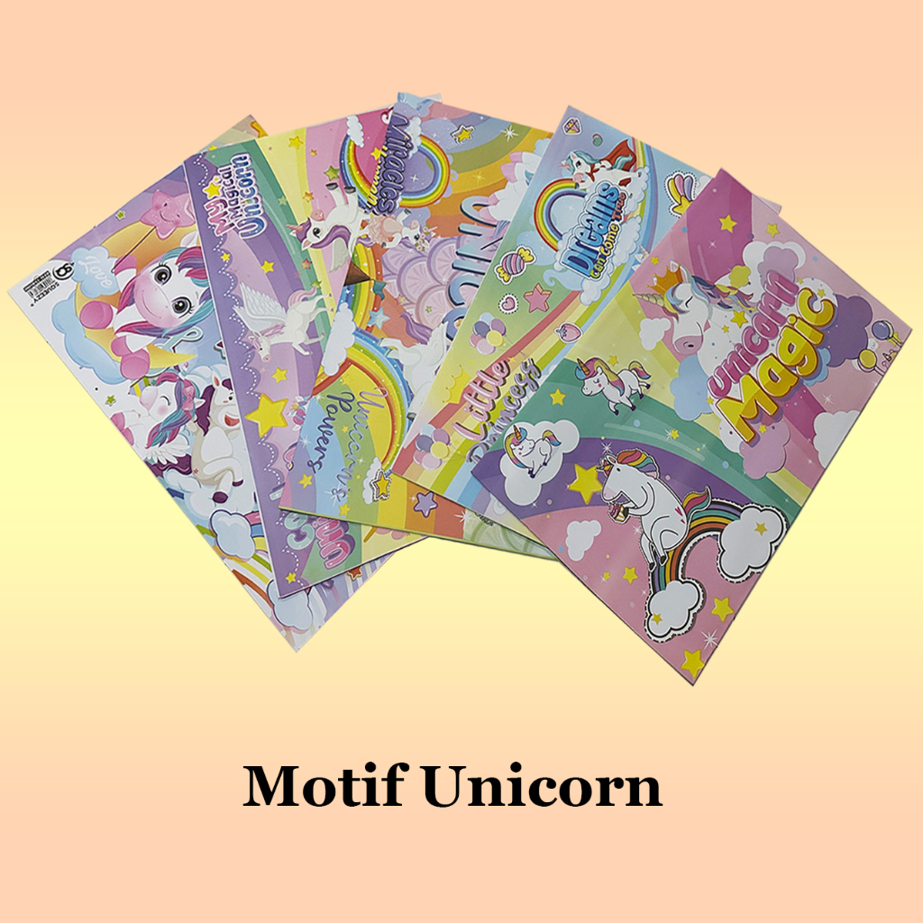 

kertas kado motif unicorn