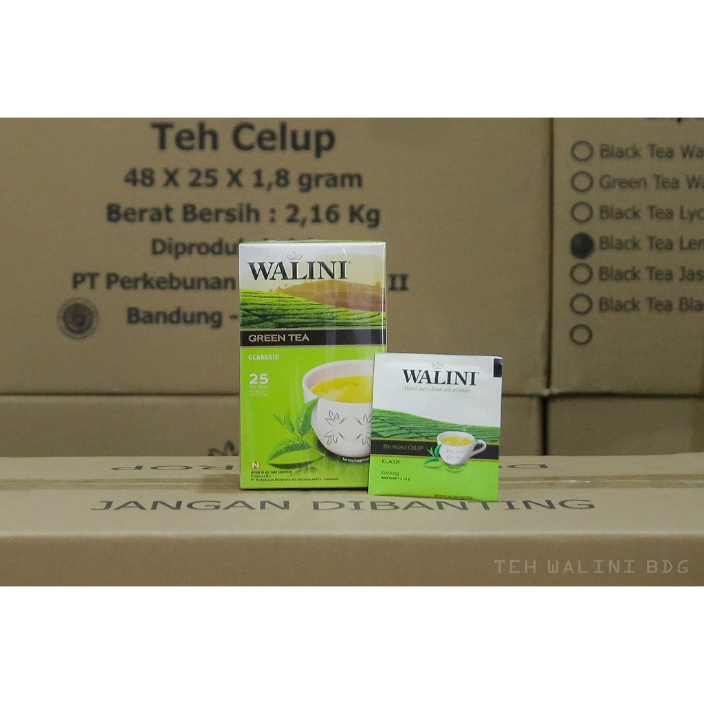 

Teh Walini Hijau/ GreenTea 25s Kemasan Amplop/ Tea Bag