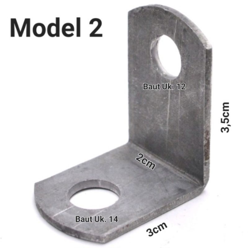 DUDUKAN LAMPU TEMBAK BREKET BRACKET TEMPAT TATAKAN BAHAN BESI BOLONG LURUS SIKU SPION PLAT NOMOR DLL