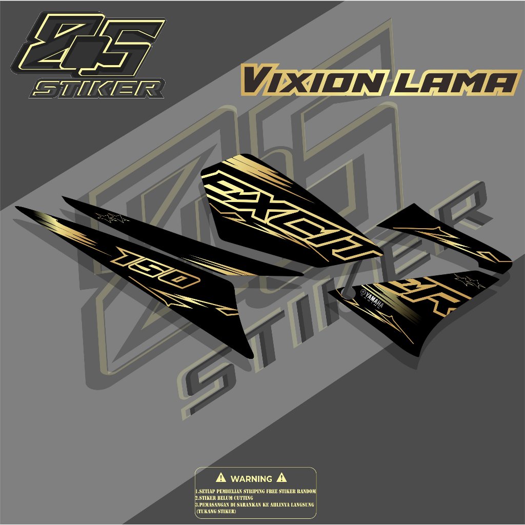 STRIPING VIXION OLD - STRIPING VIXION LAMA - STIKER VIXION 2008-2012