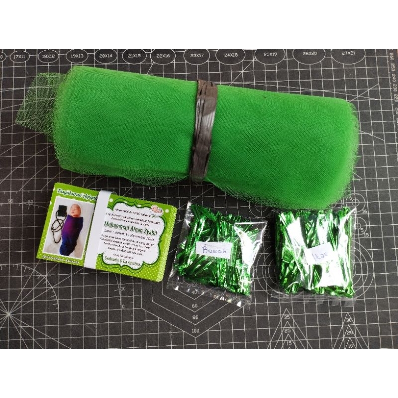 paket kartu nama aqiqah 100 pcs + wadah telur 100 pcs