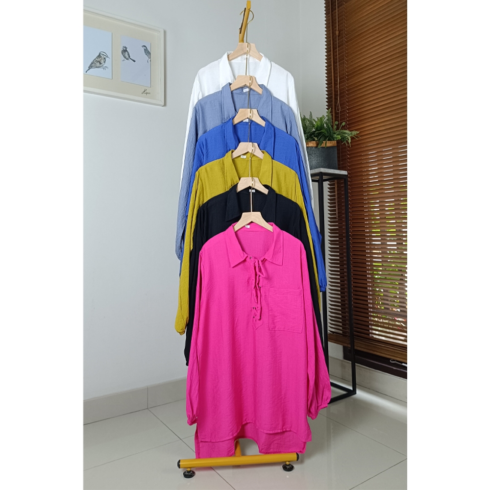 Baju Atasan Wanita Polo Linen