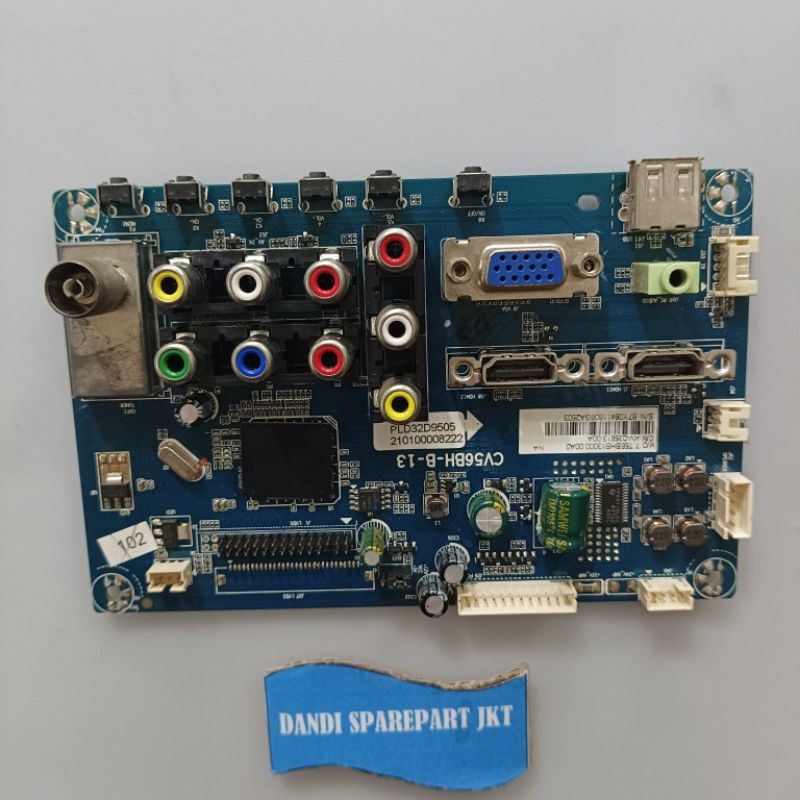 tv led mb polytron pld 32d9505 mb - mainboard tv - mesin tv led