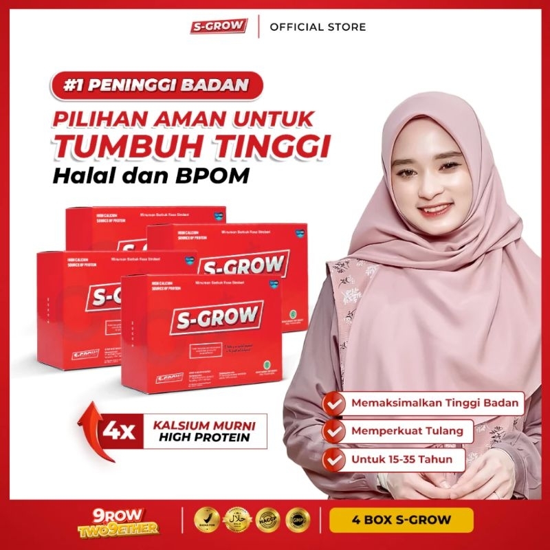 

S-Grow Susu Peninggi Badan Terbaik Untuk Remaja Dan Dewasa -4 Box S-Grow