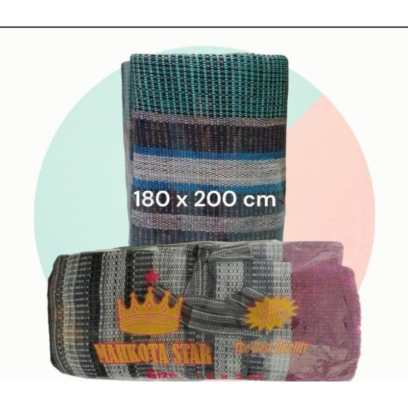 tikar lipat mahkota star uk 180x200 cm tikar piknik tikar
