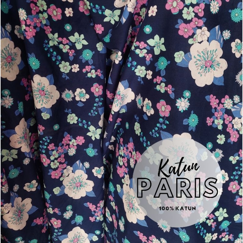 kain katun paris motif bunga