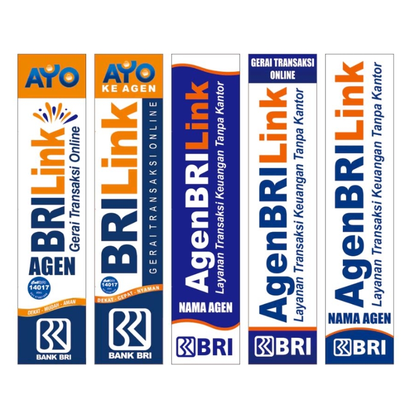 Umbul-Umbul Kain Agen BRILink (Bisa Custom Design)