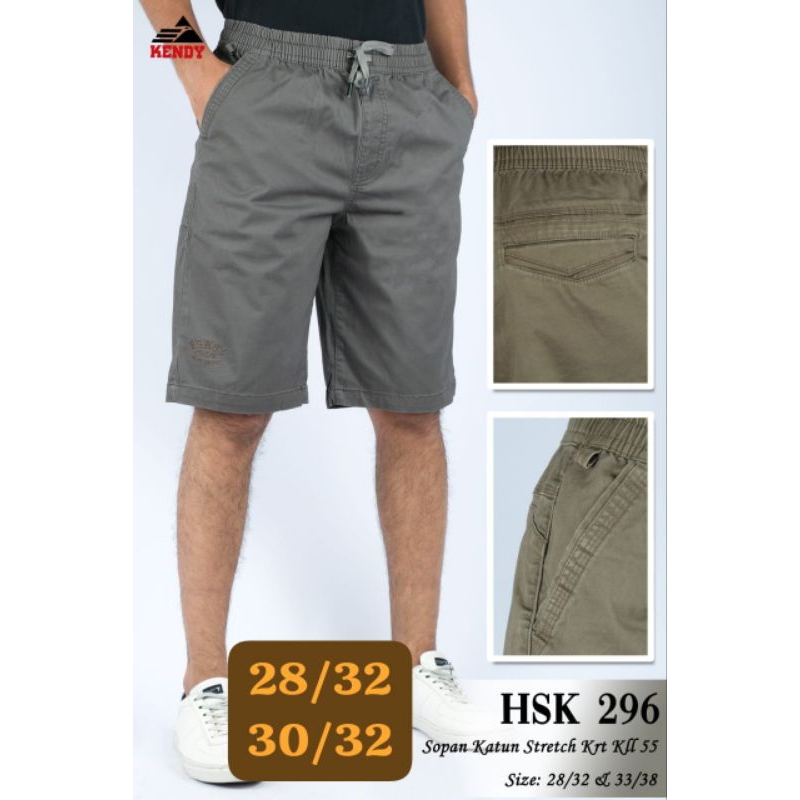 KENDY | CELANA CHINOS PENDEK DIBAWAH LUTUT PRIA DEWASA | KATUN TWILL | PINGGANG KARET (BISA COD)