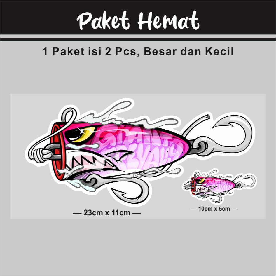 Stiker Cutting Popper Pancing Murah Tackle Box Lure Box Ikan Sticker Mancing