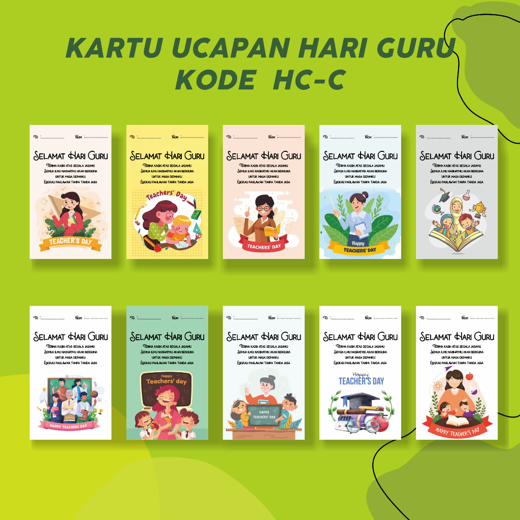 KARTU UCAPAN SELAMAT HARI GURU/ TEACHER'S DAY/ UCAPAN HARI GURU KODE HC-C