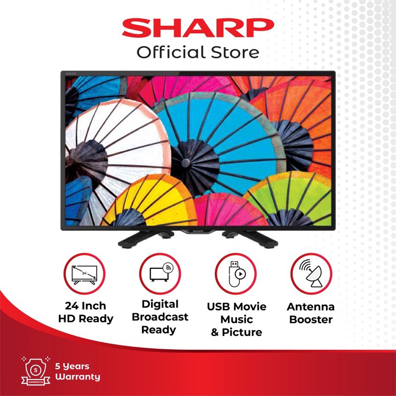 SHARP TV LED 24” 2TC24DC1i TV DIGITAL 24inch