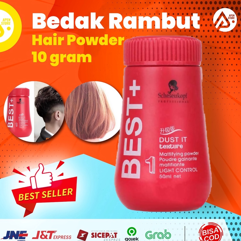 ✔️BPOM APEN BEST+ Hair Powder Pria Wanita Unisex Bedak Rambut Isi 10 Gram || Grosir Supplier Tangan 